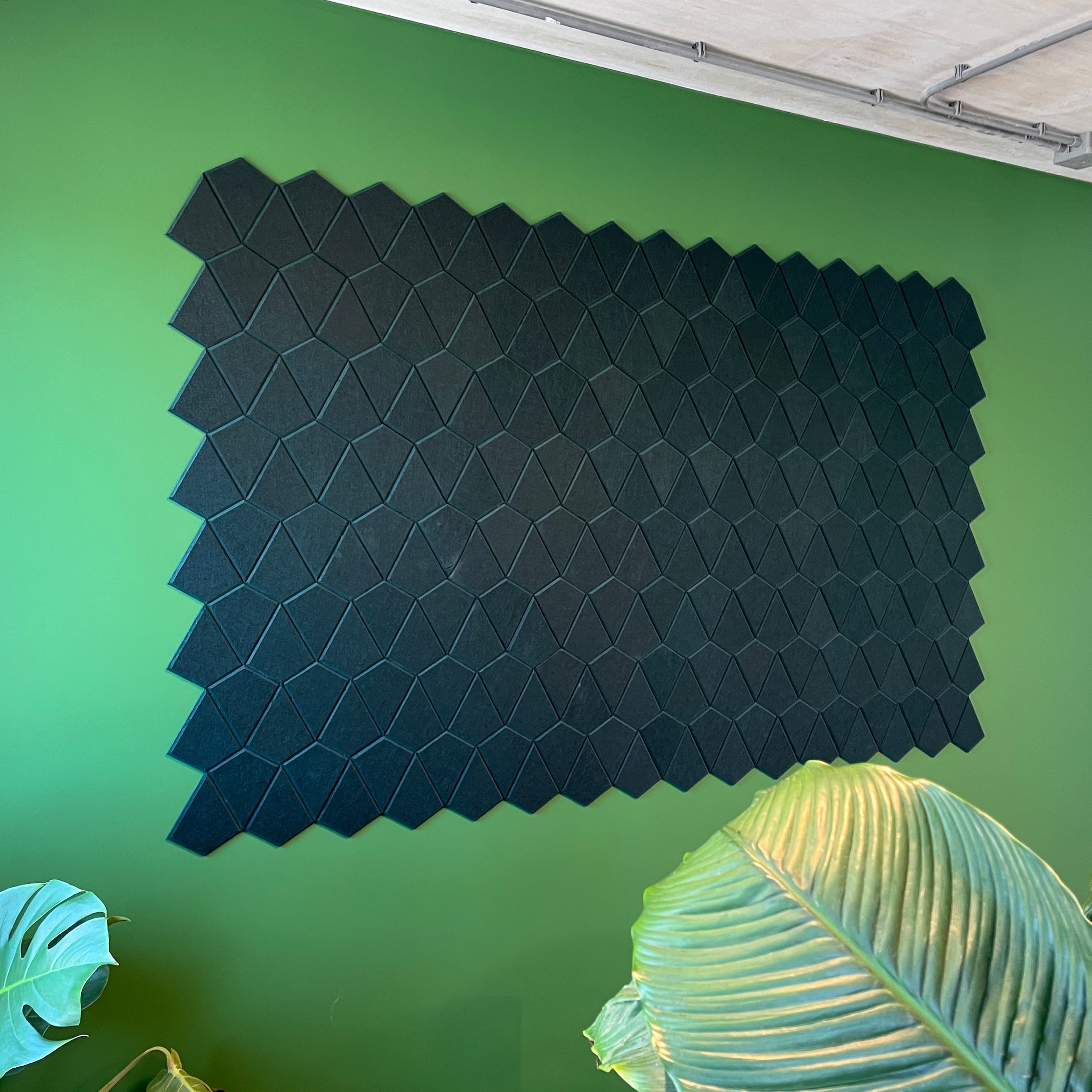 EASYfelt PET-vilt akoestische wandbekleding zelfklevend Stick Kite groen