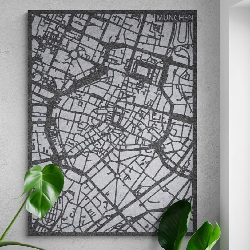 PET-vilt 9 mm - City Map - Mock up room