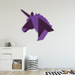 Room Kids Place Unicorn | Violet-paars | Kinderkamer | Geluidsabsorberend PET-vilt wandbekleding