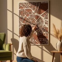 City Map Hamburg met vrouw