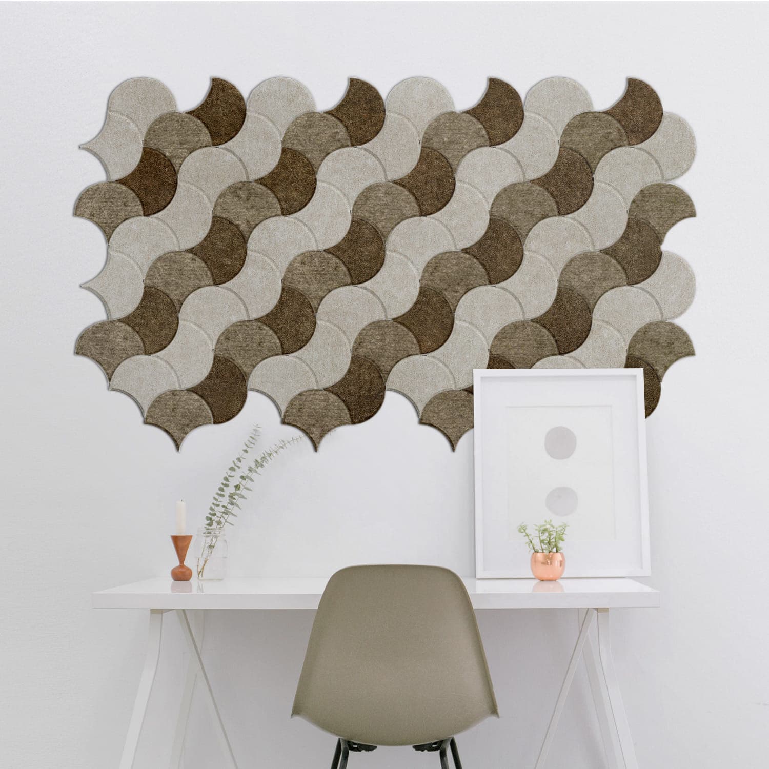 EASYfelt PET-vilt akoestische wandbekleding zelfklevend STICK Moroccan Scale