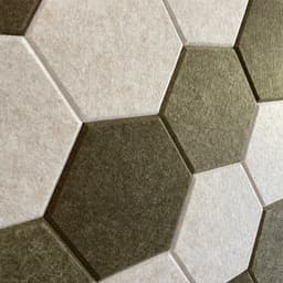 EASYfelt PET-vilt akoestische wandbekleding Stick Hex zelfklevend close-up